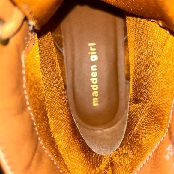 Madden Girl Brown and White Lace Up Boots - Picture 6 of 9